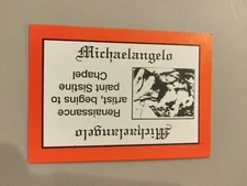 PERSPECTIVE Time Line Game 1992 card used MICHAELANGELO History free shipping