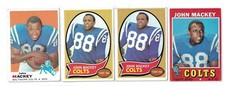 John Mackey Topps Vintage 4 Card Lot! Low Grade