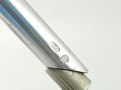Potence Plume Vintage 90mm - Diamètre 22,2/26,0 Mm - Aluminium Argent, état Neuf
