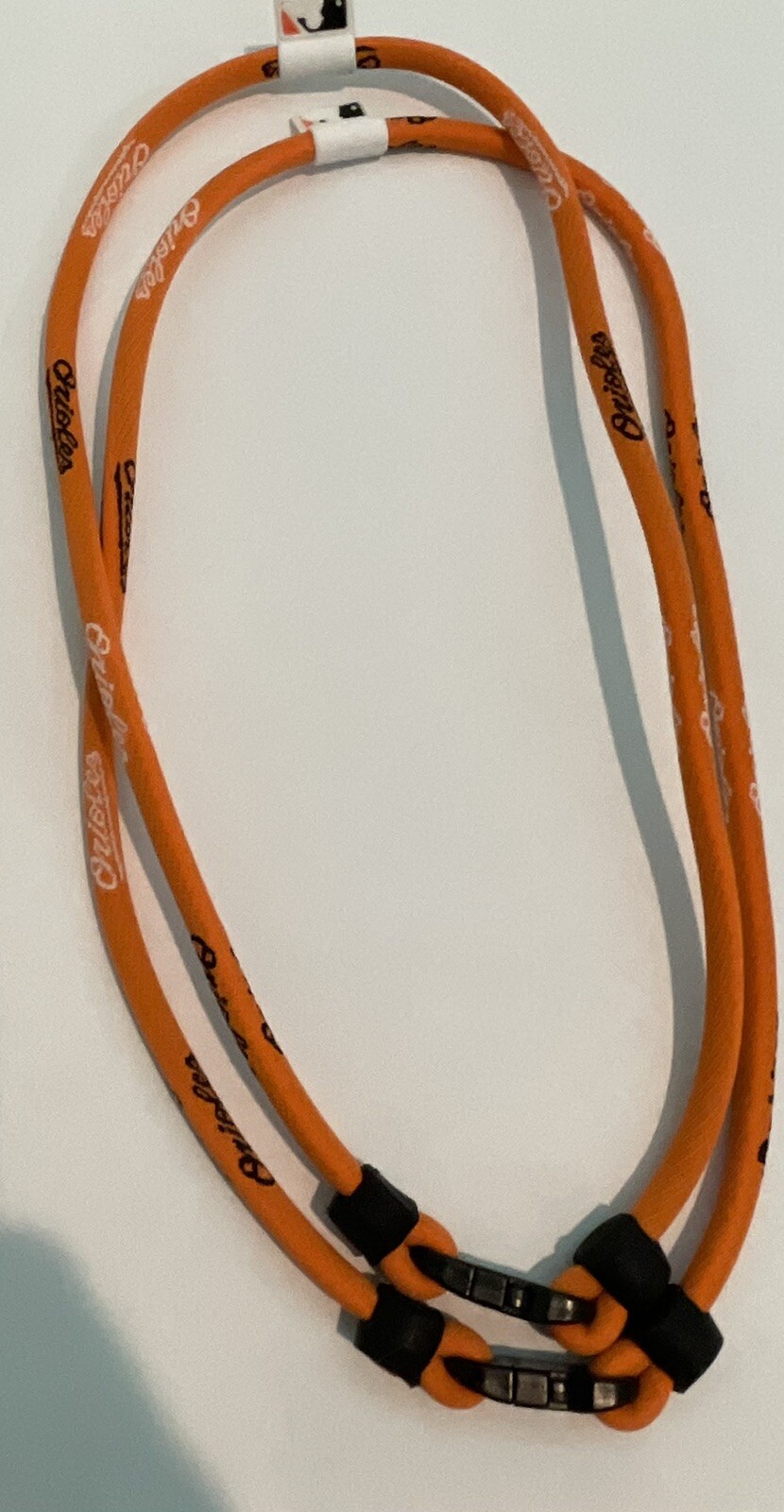 TWO Vintage Baltimore Orioles Phiten Titanium Necklace X30 - 22” - NEW, LOOSE