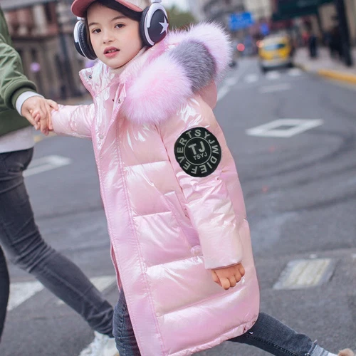 Winter Girls Warm Coat Hooded Faux Fur Parka Kids Travel School Jackets Outwear - Picture 7 of 22