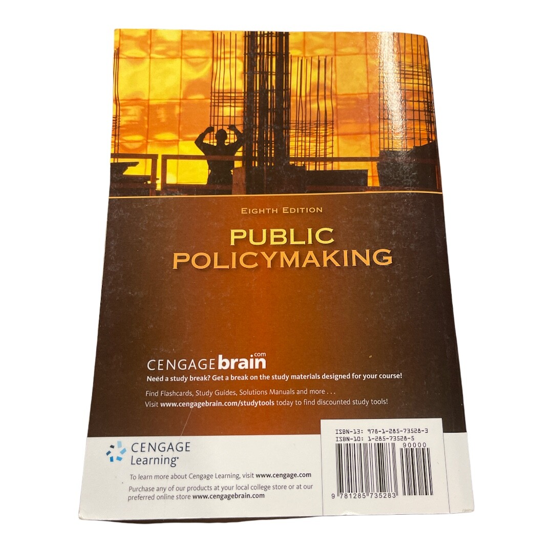Public Policymaking by James E. Anderson 2014 PB Political Science 