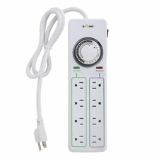 BN-LINK Surge Protector with 8 Outlets Timer Power Strip Mechanical Auto timer
