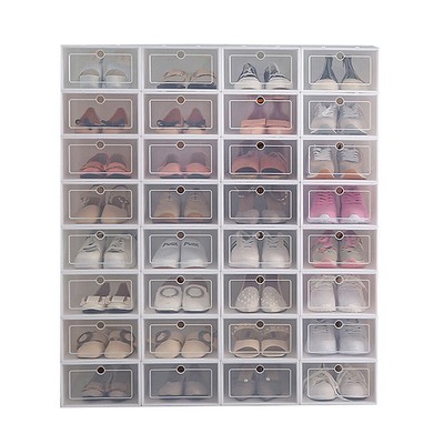 transparent collapsible shoe box