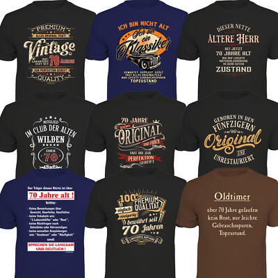 70.Geburtstag lustiges T-Shirt Fun Shirts zum  70sten Jubiläum 70 Jahre Geschenk