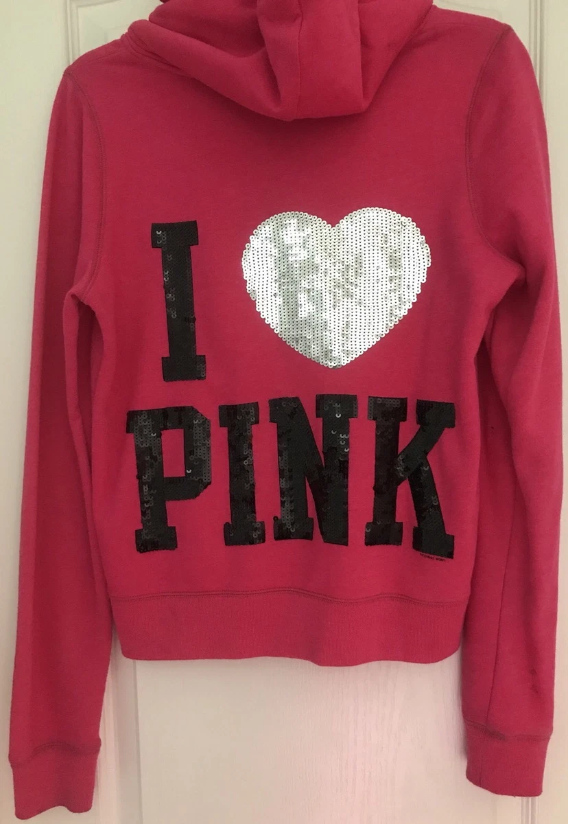 Pink victoria deals secret red hoodie