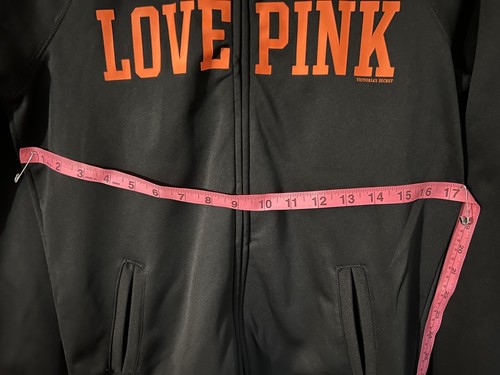 Giacca Victoria's Secret LOVE PINK Cowboys Win OSU Varsity nera e arancione taglia XS - Foto 8 di 8