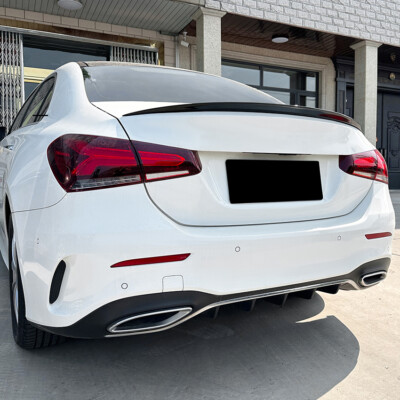 für Mercedes A-Klass Limousine V177 Heckspoiler Bodykit Hecklippe Tuning Schwarz