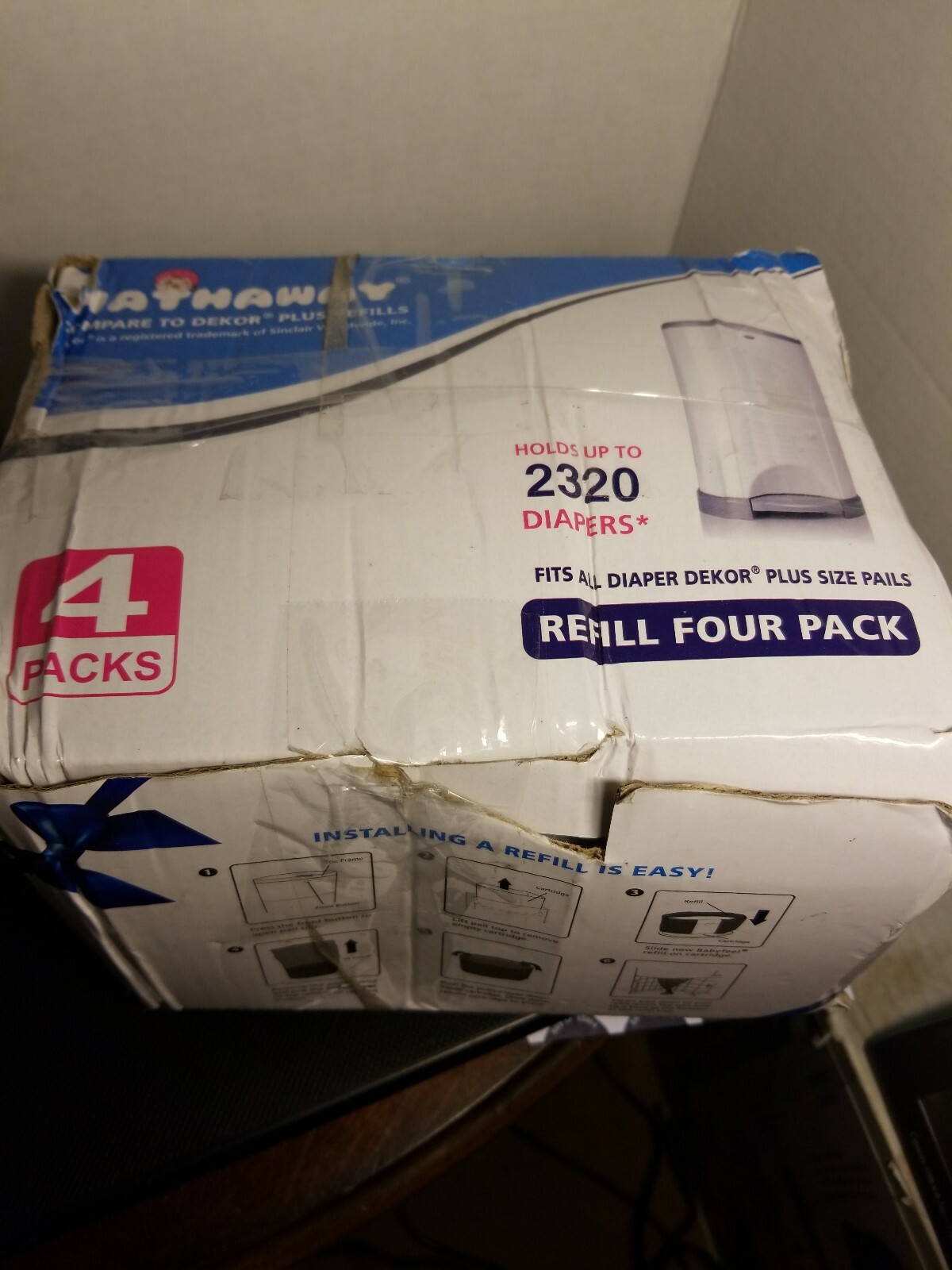 Hathaway Diaper Pail Refill 4 Pack eBay