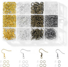 4 Colors Earring Hooks, 890 Pcs Earring Making Supplies Kit with Hypoallergenic
