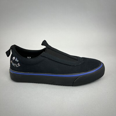 Opening Ceremony Smile Black Slip On Low Sneaker Canvas Turnschuhe Schuhe 37 UK4