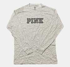 Victoria Secret PINK Women's Size XS Pullover Sweatshirt Block Long Sleeve Gray