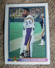 1991 Bowman Football Card #315 Chris Doleman - Minnesota Vikings 