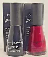 JAFRA Beauty Raging Raspberry Nail Lacquer & Clear UV Gel Topcoat w/Free toe sep