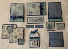 LET IT SNOW "Winter" Premade Scrapbook Page Mat Set SEWN