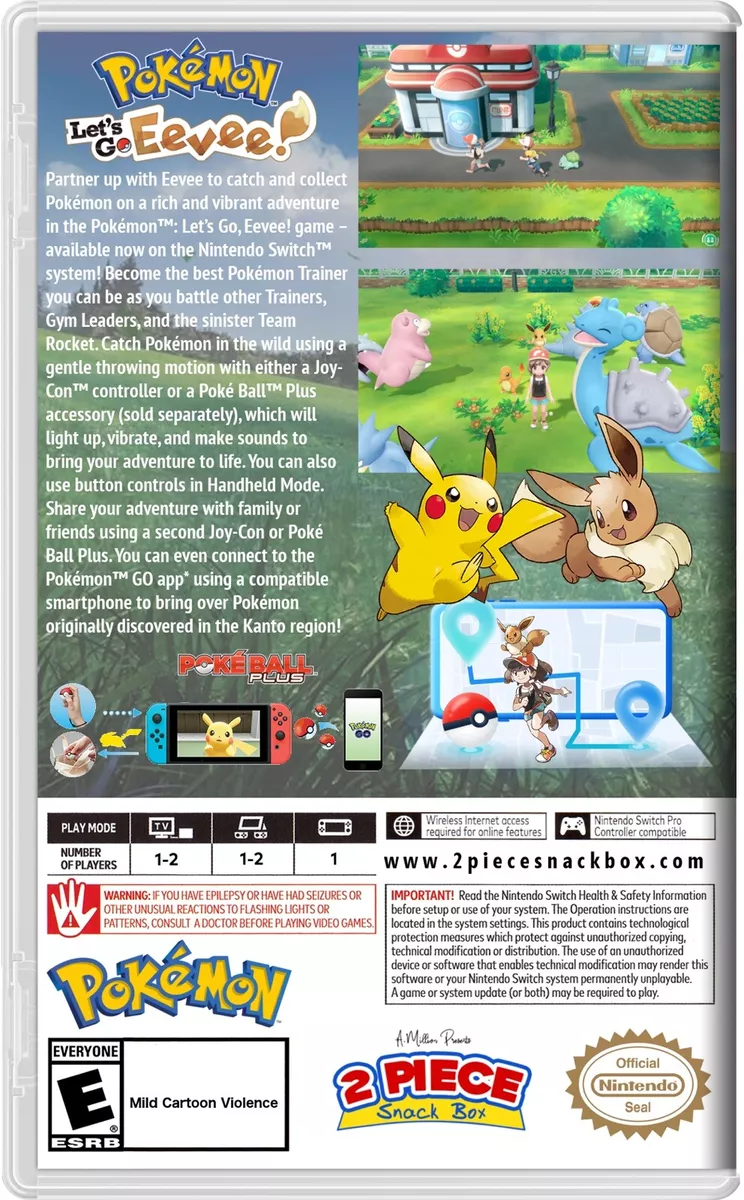 Pokémon Let's Go Pikachu Custom Nintendo Switch Boxart 