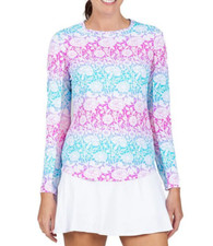 NWT IBKUL Golf Tennis Top Shirt XS S M XL 2XL Longsleeve Crew Neck UPF N2