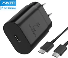 Super Fast Charger 25 Watt PD 3.0 USB C Type C Charger Cable Cord Quick Charging