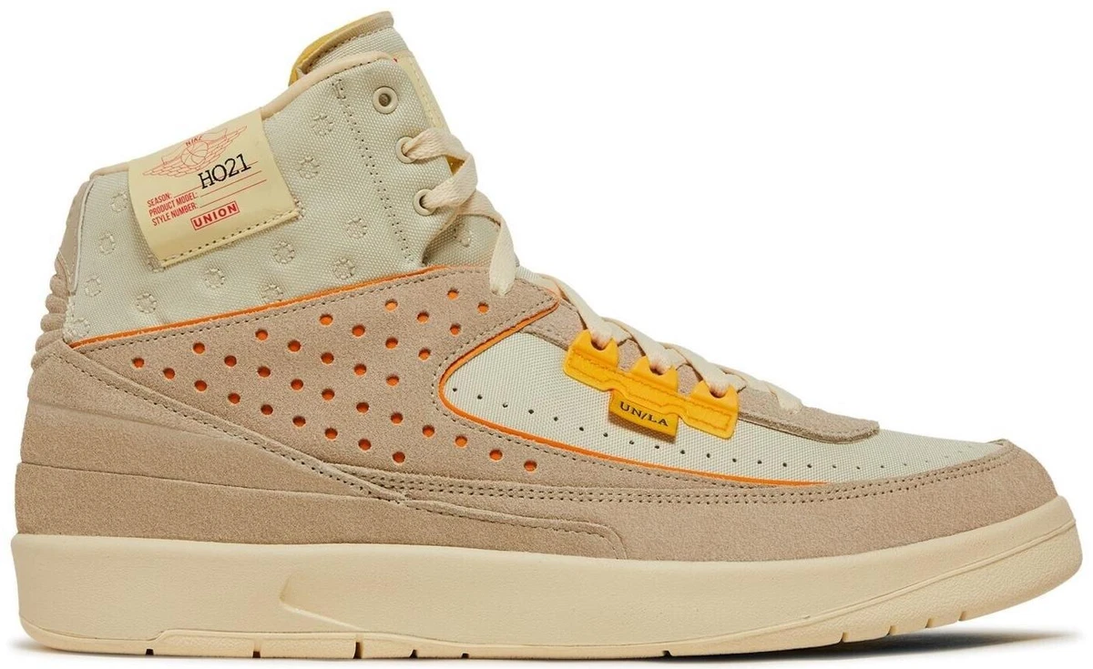 Jordan 2 Retro x Union Beach/Orange Peel/Rattan/Siren Red for Sale 