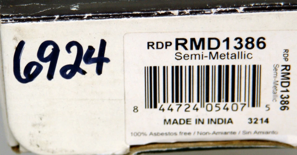 Pastillas de freno traseras semimetálicas Carquest RMD1386 aptas para Audi 6924 Foto 4 de 4