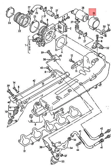 Soporte Original AUDI VW Audi 100 quattro 200 80 90 A6 S6 Cupé 034133459H Foto 2 de 2