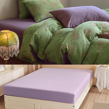 Green Floral Duvet Cover Set with Matching Fitted Sheet - Cozy Stylish