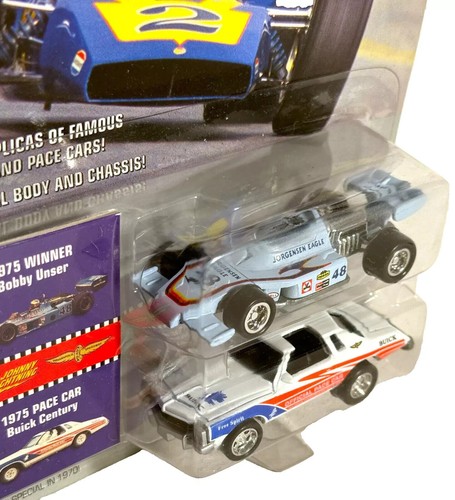 Johnny Lighting Indianapolis 500 Champion 1975 Winner Bobby Unser #48 & Pace Car - Picture 2 of 3