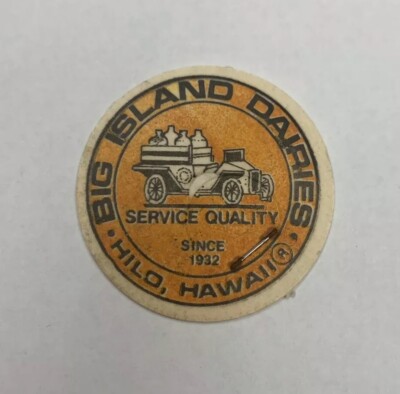 POGS Slammer Big Island Dairies Hilo Hawaii POG Milchdeckel Vintage Werbung