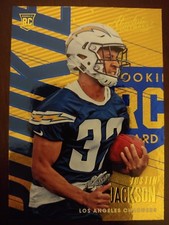 Justin Jackson 2018 Absolute BLUE Spectrum RC Los Angeles Chargers Rookie