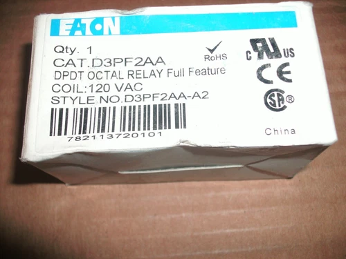 EATON D3PF2AA DPDT OCTAL RELAY 120V COIL - 24 AVAILABLE