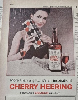 1964 Cherry Heering Denmark's Liqueur Delight Vintage ad
