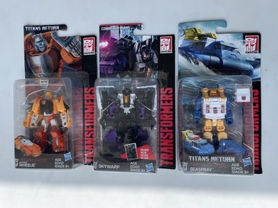 TRANSFORMERS - Lot of 3 Seaspray, Skywarp, Wheelie Titans Return Combiner Wars
