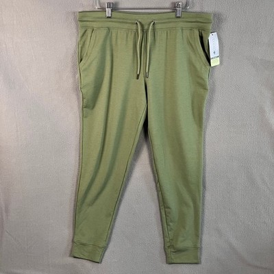 Ideology Women's Off-Duty Jogger Pants Size L Green Pockets Drawstring NWT