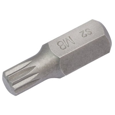 Draper M8 x 30mm Spline 10mm Insert Bit for Mechanic's bit Sets 33341