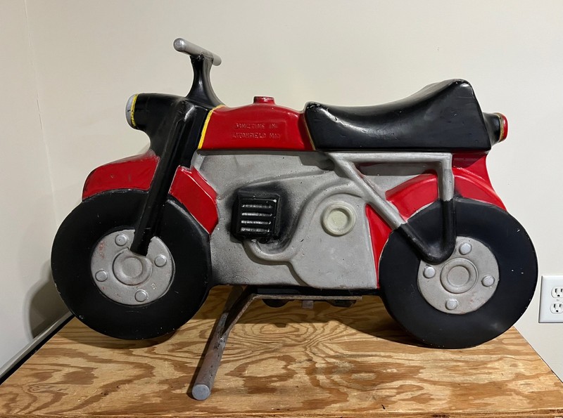 Vintage Saddle Mates Gametime Inc., Cast Aluminum Playground Ride Motorcycle