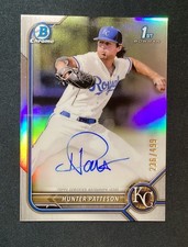 2022 Bowman Draft Chrome Hunter Patteson Refractor Auto /499 #CDA-HP Royals