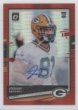 2020 Panini Donruss Optic Rookies Red Hyper Prizm Josiah Deguara #142 Auto 11ur