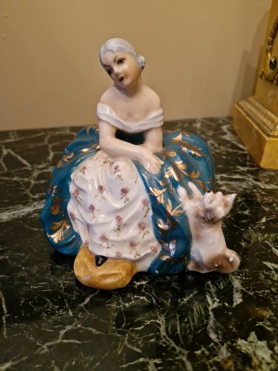 Miniature Composition En Faïence – Poupée Décorative, Table, Collection