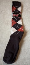 VTG Womens Mens Knee High Socks Argyl Orlon Acrylic Nylon Preppy 9-11