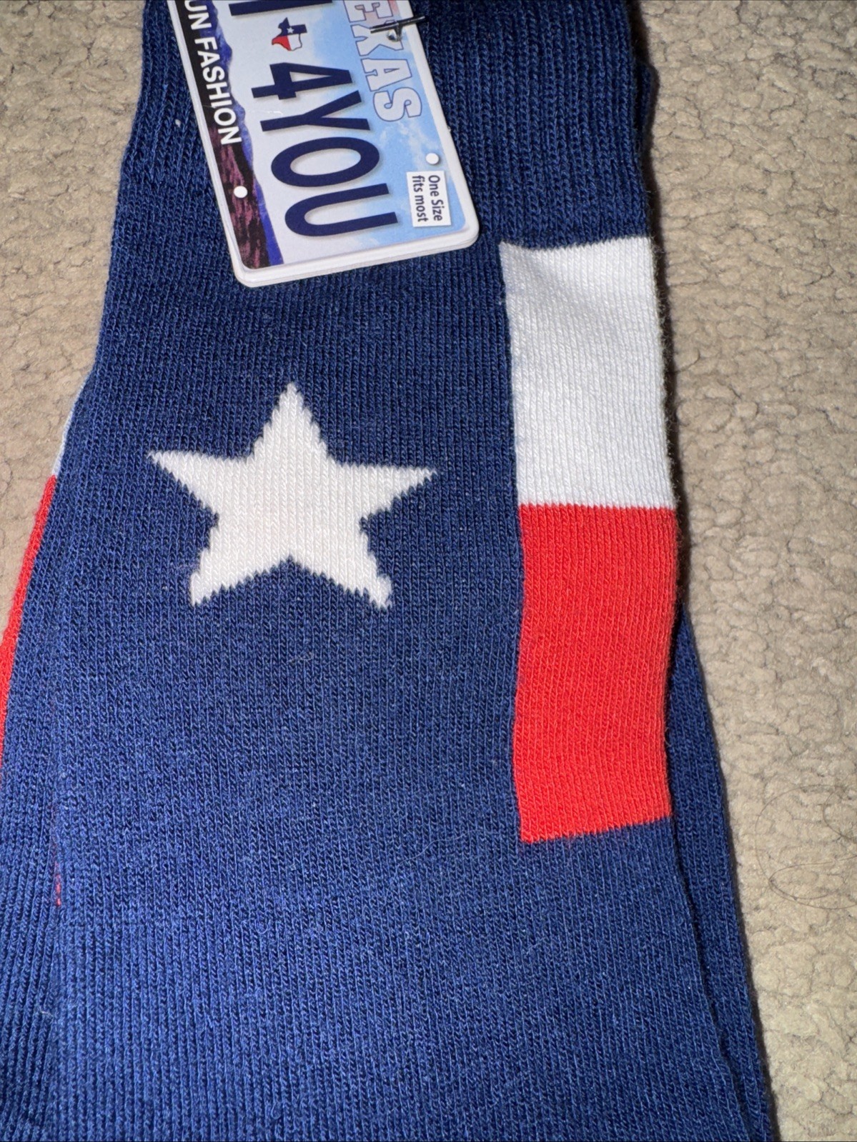 SAOLA Calze Texas Crew NUOVE con etichette Navy Lone Star State Unisex Taglia Unica