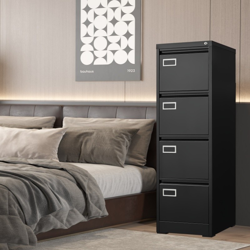 4 Drawer Metal File Cabinet for A4 Vertical Letter Legal Loc