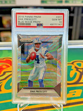 2016 Prizm Dak Prescott Blue Wave Refractor #12/149 SP Dallas Cowboys PSA 10