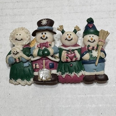 House Of Lloyd Snowman Family 3'' Vintage Pin Brooch Jewelry