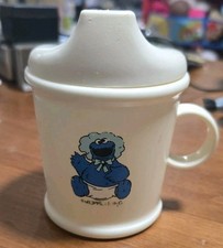 Cookie Monster Sippy Cup Vintage 1987 Muppety Inc.