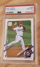 2021 Topps Luis Garcia #298 PSA 10. Rookie. Nationals