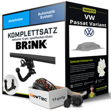 Für VW Passat Variant B9 Typ CJ5 Anhängerkupplung abnehmbar +eSatz 13pol 23- Set