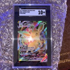 Pokemon ?? Leafeon VMAX SGC Grade 10 GEM MINT Evolving Skies FLAWLESS English 