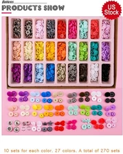 270set plastic snaps buttons with pliers kit for clothes sewing