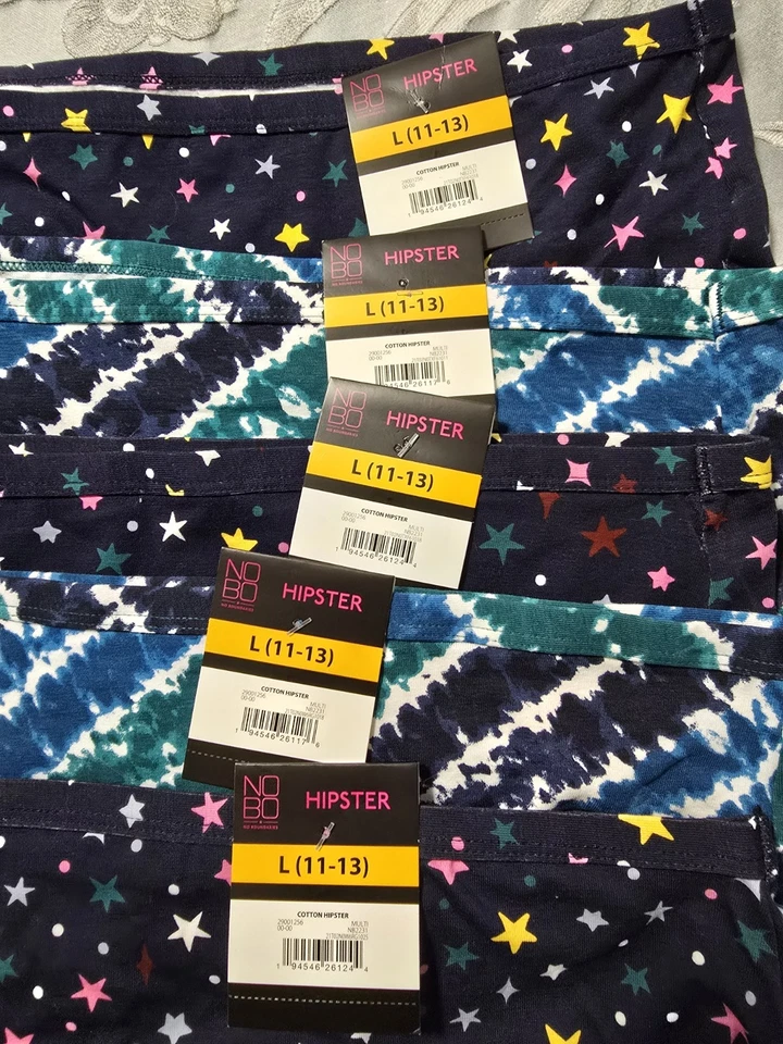 Комплект из пяти (5) без границ женщин хлопок хипстер трусики размер L - Изображение 4 из 4