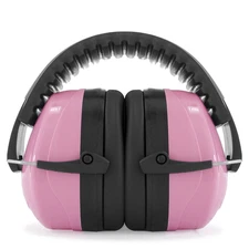 Pink Protection Ear Muffs Construction Shooting Noise Reduction Safety Hunting 
